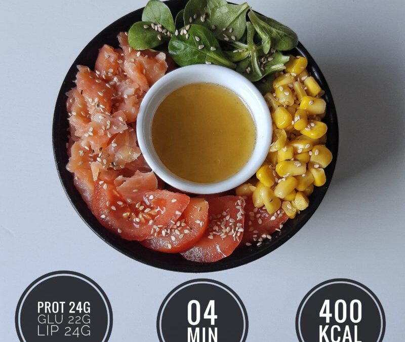 Poke bowl au saumon rapide