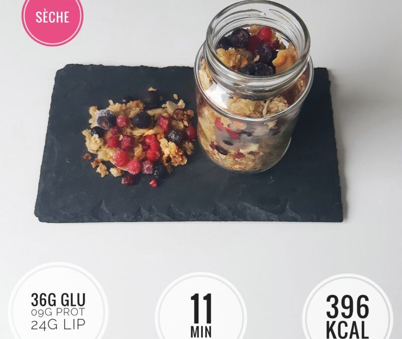 Muesli aux fruits rouges rapide