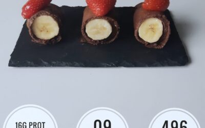 Roulés de crêpes healthy au chocolat