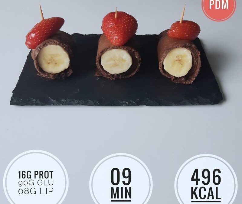 Roulés de crêpes healthy au chocolat