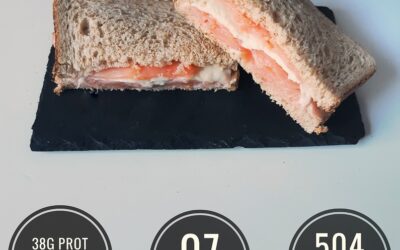 Croque monsieur au saumon fumé rapide