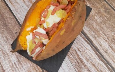 Patate douce au chèvre frais healthy et rapide