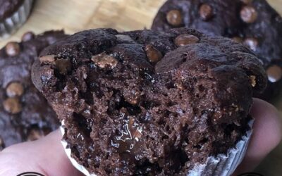Muffins healthy au chocolat et à la compote
