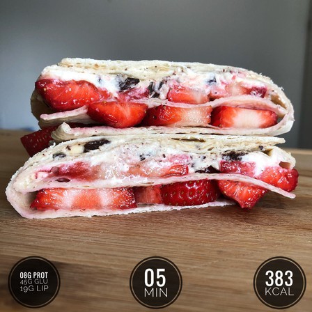 Wrap rapide fraises-chocolat